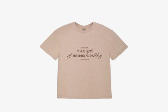 Unisex-T-Shirt, gerader Schnitt, beige